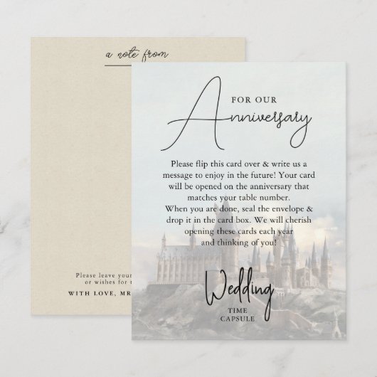 Harry Potter | Bruiloft Jubileum Tijd Capsule (Voorkant / Achterkant)