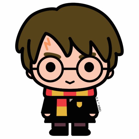 Harry Potter Cartoon Character Art Fotobeeldje Sleutelhanger (Voorkant)
