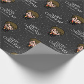 Harry Potter Cartoon | Gelukkig kerstbord Cadeaupapier (Hoek)
