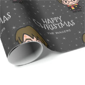 Harry Potter Cartoon | Gelukkig kerstbord Cadeaupapier (Rol Hoek)