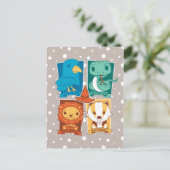 HARRY POTTER™| CARTOON HOGWARTS™ HOUSSEN BRIEFKAART (Staand voorkant)