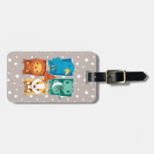 HARRY POTTER™ | CARTOON HOGWARTS™ HUISEN BAGAGELABEL (Voorkant horizontaal)