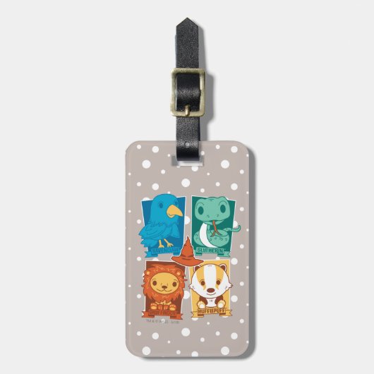 HARRY POTTER™ | CARTOON HOGWARTS™ HUISEN BAGAGELABEL (Voorkant verticaal)