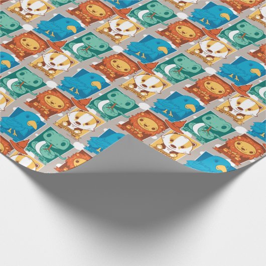HARRY POTTER™ | CARTOON HOGWARTS™ HUISEN CADEAUPAPIER (Hoek)