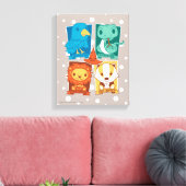 HARRY POTTER™ | CARTOON HOGWARTS™ HUISEN CANVAS AFDRUK (Insitu (Woonkamer))