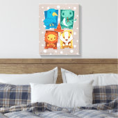 HARRY POTTER™ | CARTOON HOGWARTS™ HUISEN CANVAS AFDRUK (Insitu (Slaapkamer))