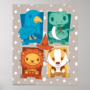 HARRY POTTER™   CARTOON HOGWARTS™ HUISEN POSTER