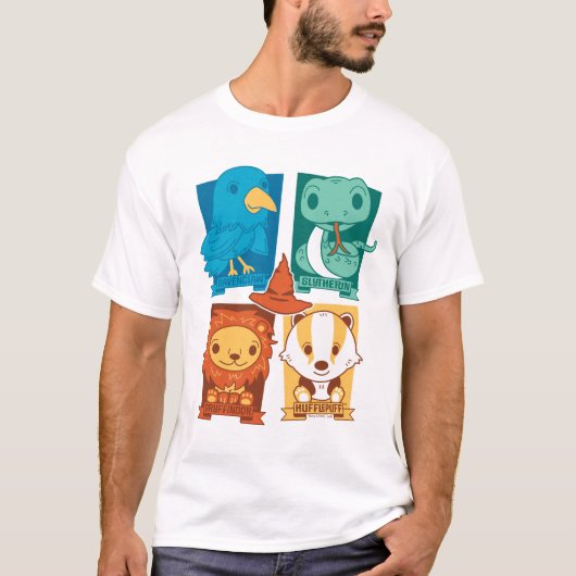 HARRY POTTER™ | CARTOON HOGWARTS™ HUISEN T-SHIRT (Voorkant)