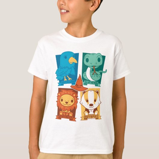 HARRY POTTER™ | CARTOON HOGWARTS™ HUISEN T-SHIRT (Voorkant)
