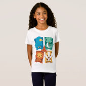 HARRY POTTER™ | CARTOON HOGWARTS™ HUISEN T-SHIRT (Voorkant volledig)