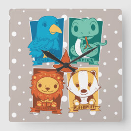 HARRY POTTER™ | CARTOON HOGWARTS™ HUISS VIERKANTE KLOK