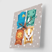 HARRY POTTER™ | CARTOON HOGWARTS™ HUISS VIERKANTE KLOK (Hoek)