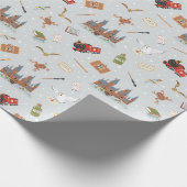 Harry Potter Cartoon Hogwarts Patroon Cadeaupapier (Hoek)