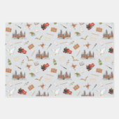 Harry Potter Cartoon Hogwarts Patroon Inpakpapier Vel (Voorkant 3)