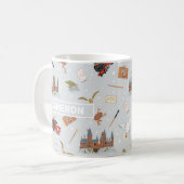 Harry Potter Cartoon Hogwarts Patroon Koffiemok (Voorkant links)