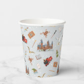 Harry Potter Cartoon Hogwarts Patroon Papieren Bekers (Achterkant)