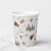 Harry Potter Cartoon Hogwarts Patroon Papieren Bekers (Voorkant)