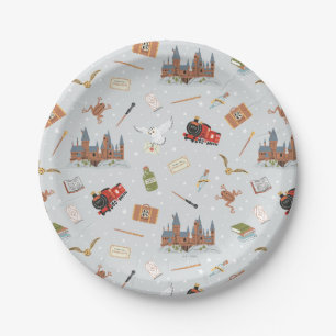 Harry Potter Cartoon Hogwarts Patroon Papieren Bordje