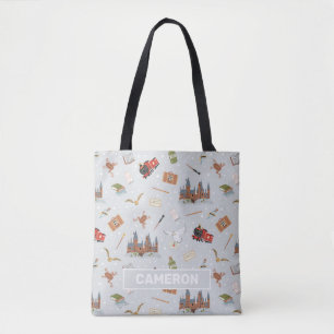 Harry Potter Cartoon Hogwarts Patroon Tote Bag