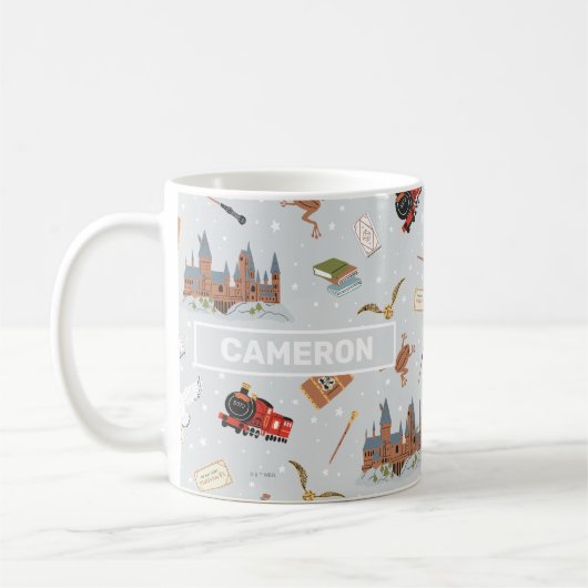 Harry Potter Cartoon Hogwarts Pattern Koffiemok (Links)