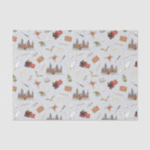 Harry Potter Cartoon Hogwarts Pattern Tissuepapier (Voorkant)