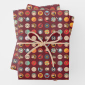 Harry Potter Cartoon Icons Pattern Inpakpapier Vel (In situ)