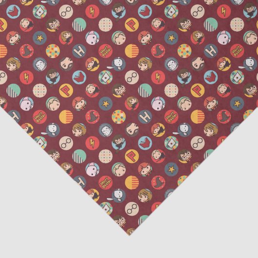 Harry Potter Cartoon Icons Pattern Tissuepapier (Detail)