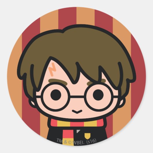 Harry Potter Cartoon Karakter Kunst Ronde Sticker (Voorkant)