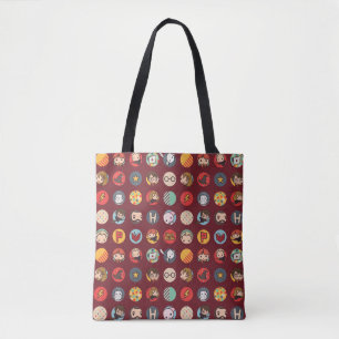 Harry Potter Cartoon Pictogrammen Patroon Tote Bag