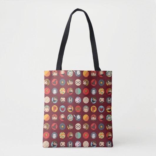 Harry Potter Cartoon Pictogrammen Patroon Tote Bag (Voorkant)
