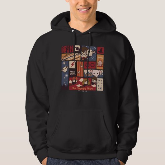 Harry Potter Cartoon Scènes Patroon Hoodie (Voorkant)