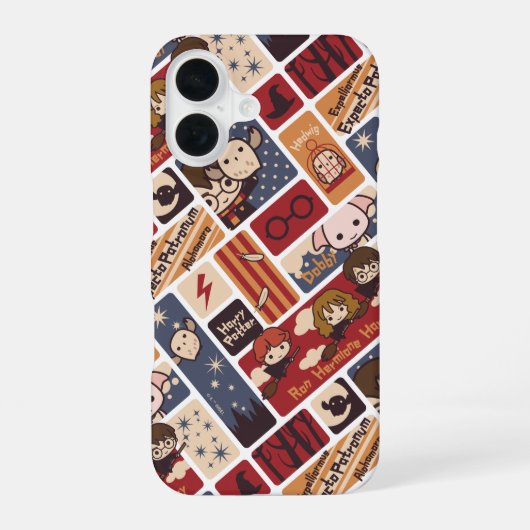 Harry Potter Cartoon Scènes Patroon iPhone 16 Hoesje (Achterkant)