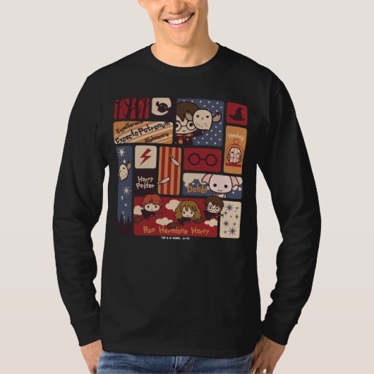 Harry Potter Cartoon Scenes Patroon T-shirt (Voorkant)