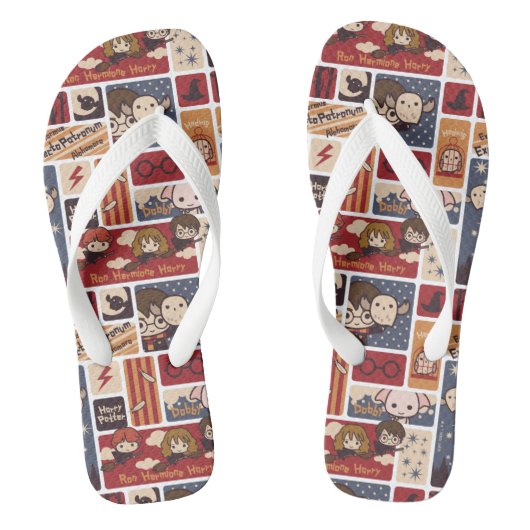 Harry Potter Cartoon Scenes Patroon Teenslippers (Voetbed)