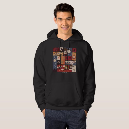 Harry Potter Cartoon Scenes Pattern Hoodie (Voorkant volledig)