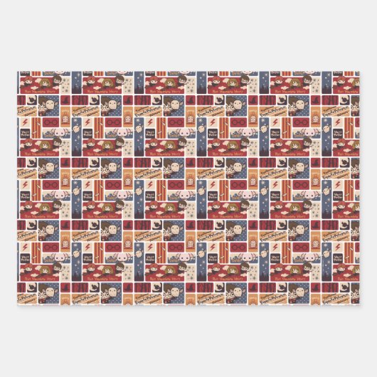 Harry Potter Cartoon Scenes Pattern Inpakpapier Vel (Voorkant 2)