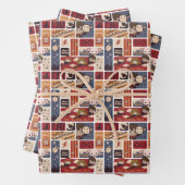 Harry Potter Cartoon Scenes Pattern Inpakpapier Vel (In situ)