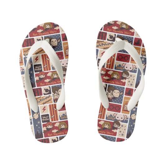 Harry Potter Cartoon Scenes Pattern Kinder Teenslippers (Voetbed)