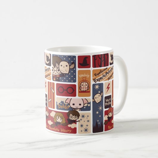 Harry Potter Cartoon Scenes Pattern Koffiemok (Voorkant rechts)