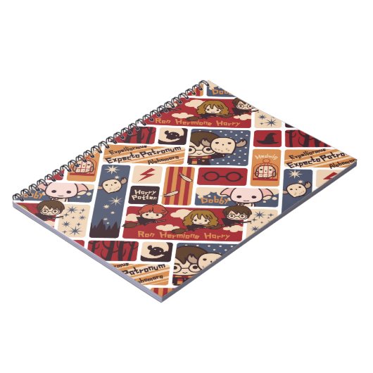 Harry Potter Cartoon Scenes Pattern Notitieboek (Linkerzijde)