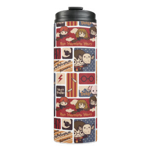 Harry Potter Cartoon Scenes Pattern Thermosbeker
