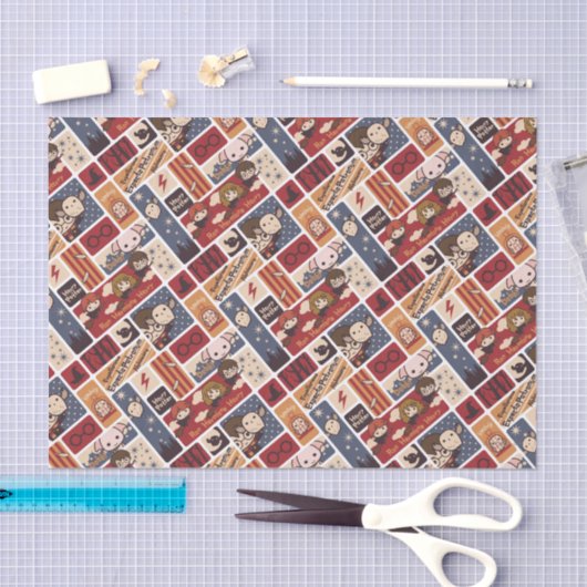 Harry Potter Cartoon Scenes Pattern Tissuepapier (Craft)