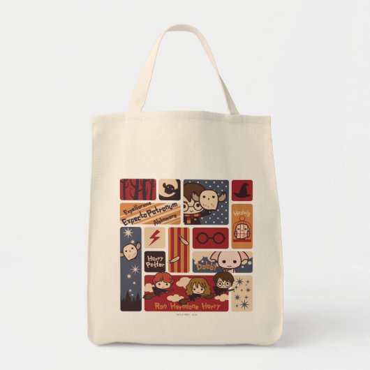 Harry Potter Cartoon Scenes Pattern Tote Bag (Voorkant)