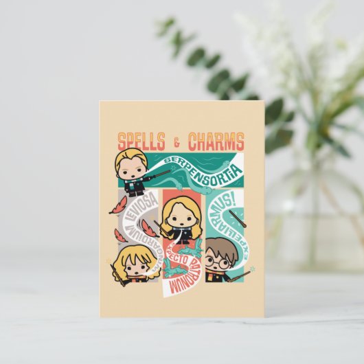 HARRY POTTER™ | CARTOON SPELLS EN CHARMS BRIEFKAART (Staand voorkant)