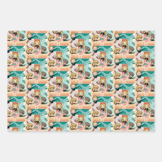 HARRY POTTER™ | CARTOON SPELLS EN CHARMS INPAKPAPIER VEL (Voorkant)