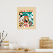HARRY POTTER™ | CARTOON SPELLS EN CHARMS POSTER (Keuken)