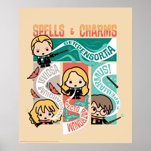 HARRY POTTER™ | CARTOON SPELLS EN CHARMS POSTER (Voorkant)