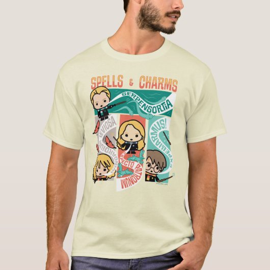 HARRY POTTER™ | CARTOON SPELLS EN CHARMS T-SHIRT (Voorkant)