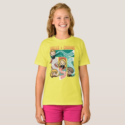 HARRY POTTER™ | CARTOON SPELLS EN CHARMS T-SHIRT (Voorkant volledig)