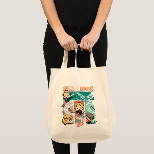 HARRY POTTER™ | CARTOON SPELLS EN CHARMS TOTE BAG (Voorkant (product))